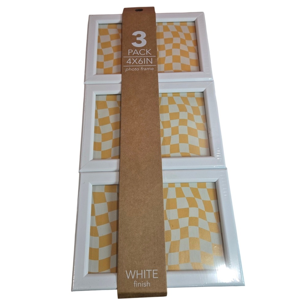 Harbortown Industries‎ 3 Pack White 4x6 Inch Photo Frames New